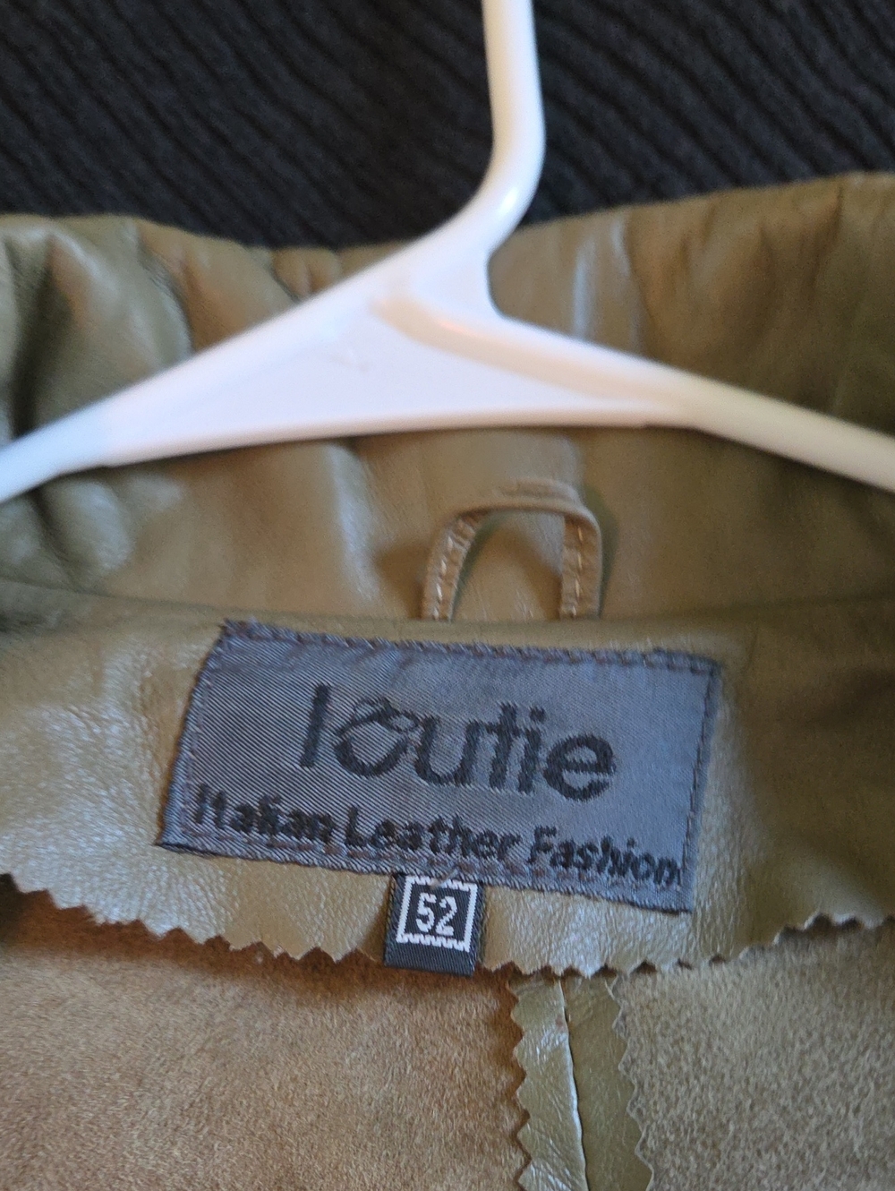Men's Olive Lightweight Leather Shirt Jacket